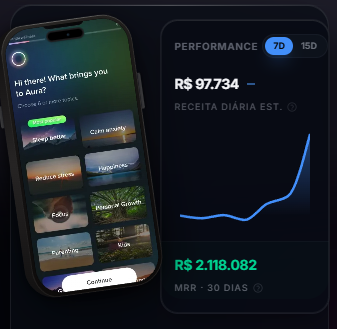 App offer inside Spy Nation — phone preview with performance and estimated revenue